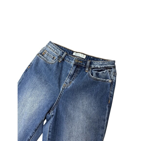 Miss Me High Rise Ankle Straight Jeans Size 28 Raw Hem Distressed Pockets Denim - Picture 3 of 10